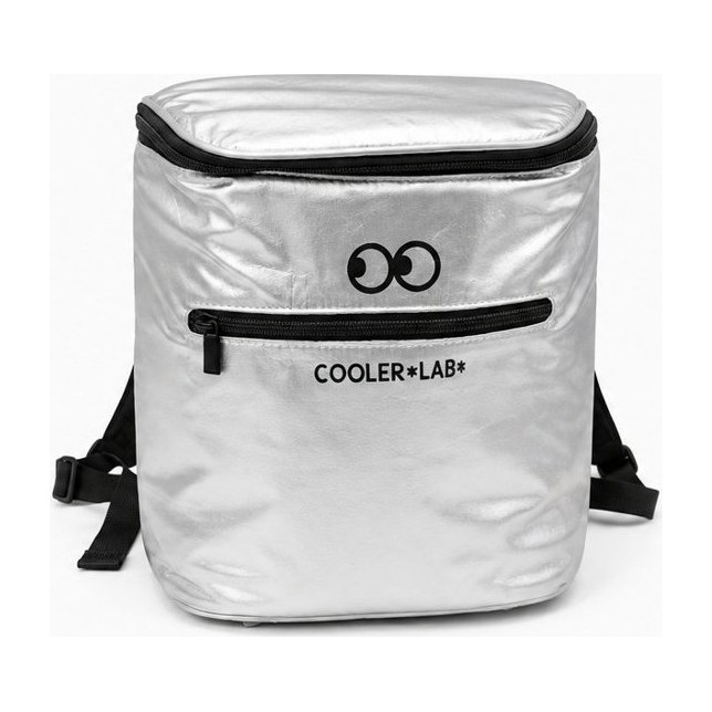 Mochila hielera plateada