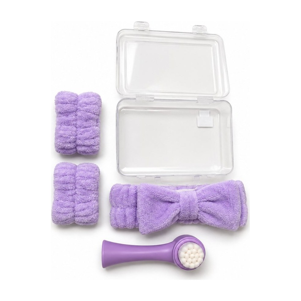 Kit spa lila con estuche