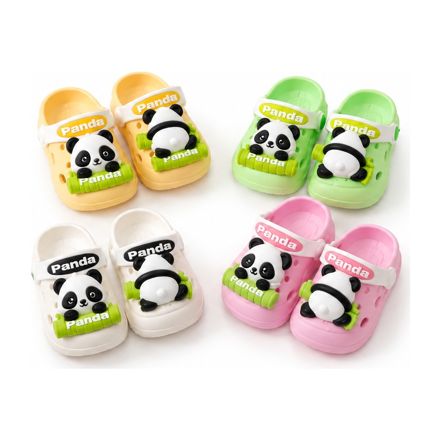 Sandalias infantiles tipo panda (PVC)